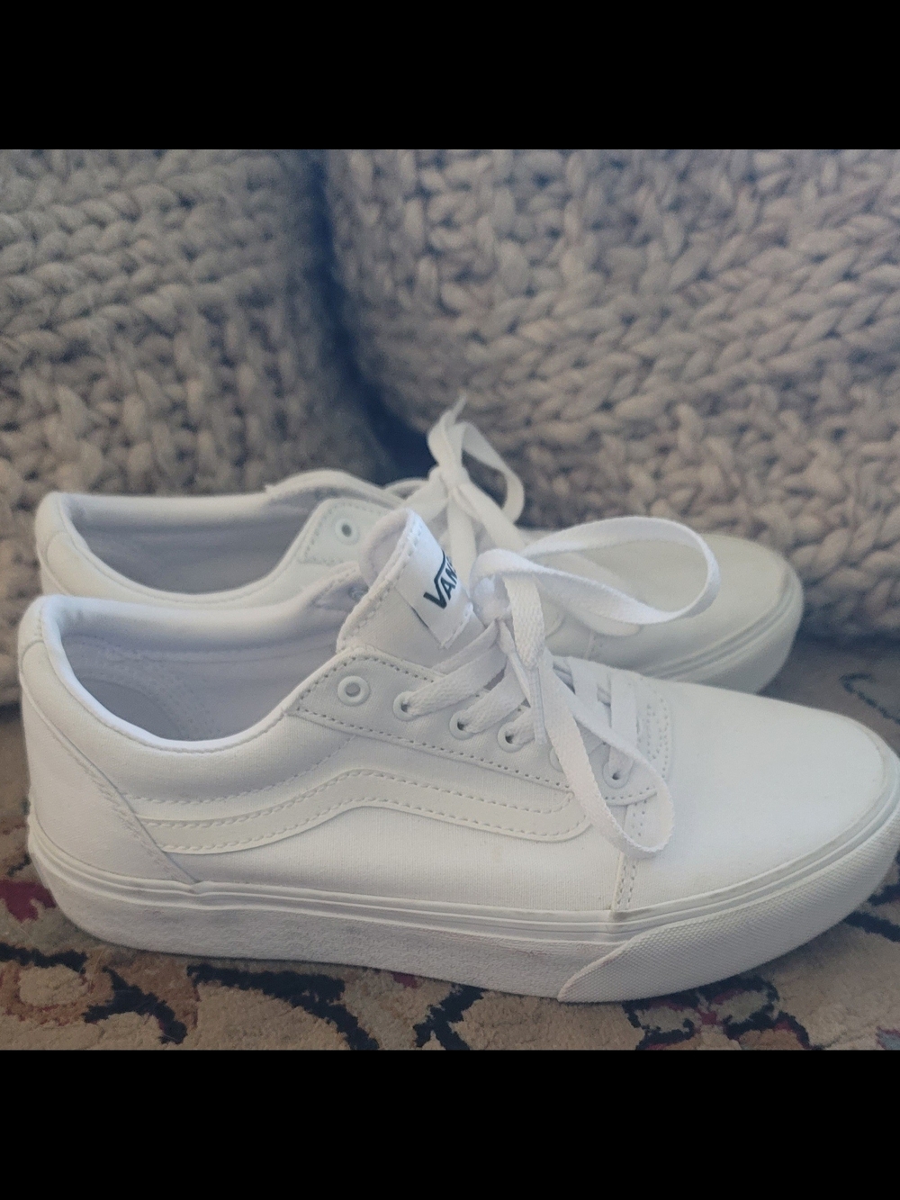 Vans Classic White Canvas Sneakers